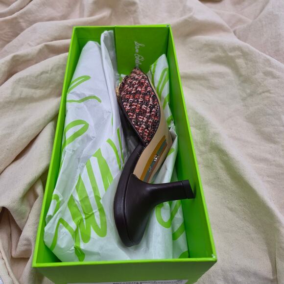 NEW Sam Edelman Women's Brit Mule Coffee Multi Boucle size 5 Medium - Picture 7 of 8